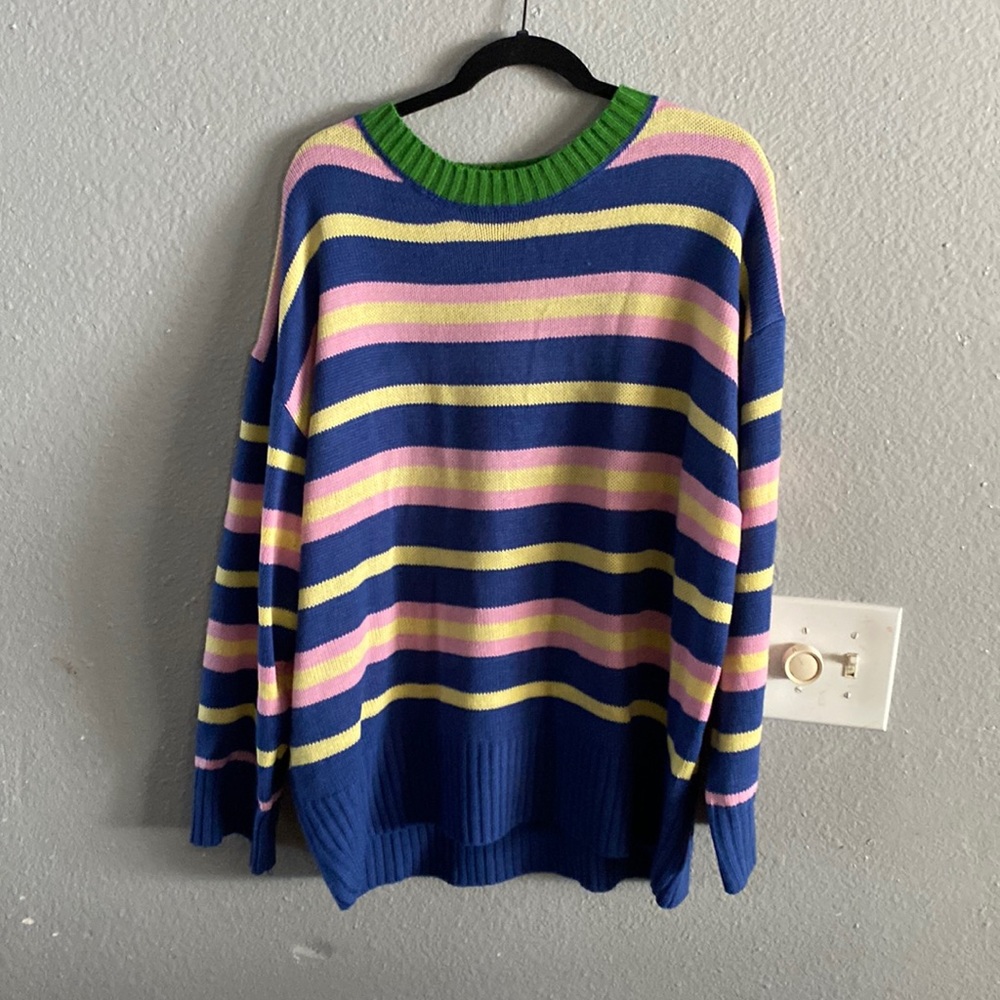 Colorful knit sweater